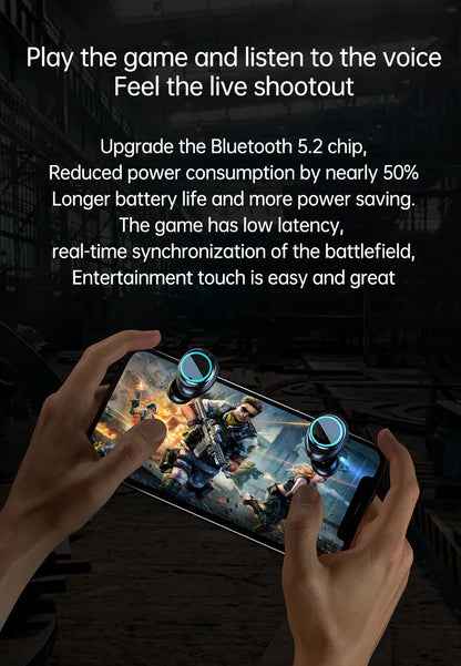 M25 TWS Wireless Headphones Earphones Bluetooth Touch Control Noise Reduction Stereo Waterproof Earbuds Headsets With Microphone