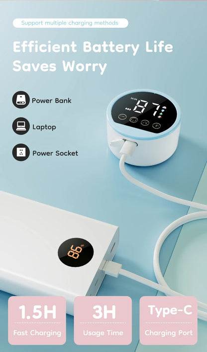 MAMIJOY Wearable Electric Breast Pumps 4 Modes 12 Levels Portable Hands Free Breast Pump Silent Comfort With 19/24mm Flange EB26