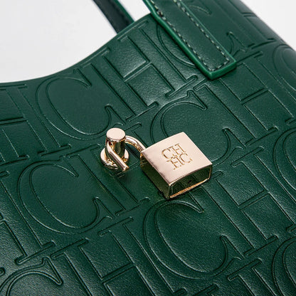 Classic Style Fashion Retro Craft New 2024 Women'S Handbag Letter Printed Metal Accessories Large Capacity Solid Color