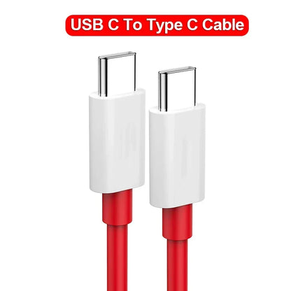 PD 65W For Oneplus USB Type C to Type C Super Fast Charging Data Cable For 12 11 10 Pro 9 10T 9R 8T 8 7T 7 5A Quick Charger Wire