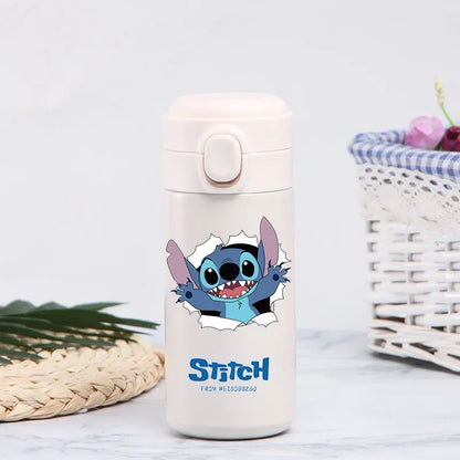 Disney Stitch 420ml Thermal Cup Sports Water Bottle Kids Portable Large Capacity Outdoor Vacuum Cup Stainless Steel Bottle