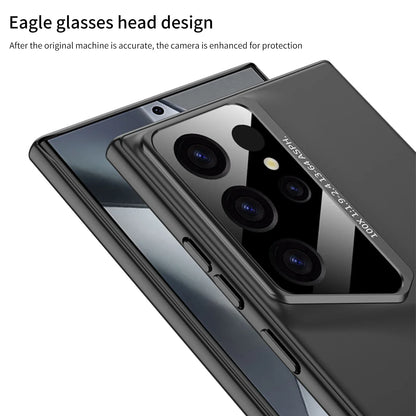 Ultrathin Blade Mecha Hard PC Matte Phone Case For Samsung Galaxy S24 S23 S22 Ultra Lens Protection Frosted Shockproof Cover