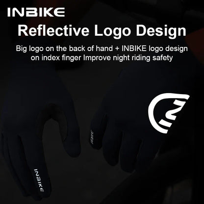 INBIKE Autumn Winter Thermal Bicycle Gloves Touch Screen Men Women MTB Road BikeGloves  Sports Fitness Outdoor Cycling Gloves