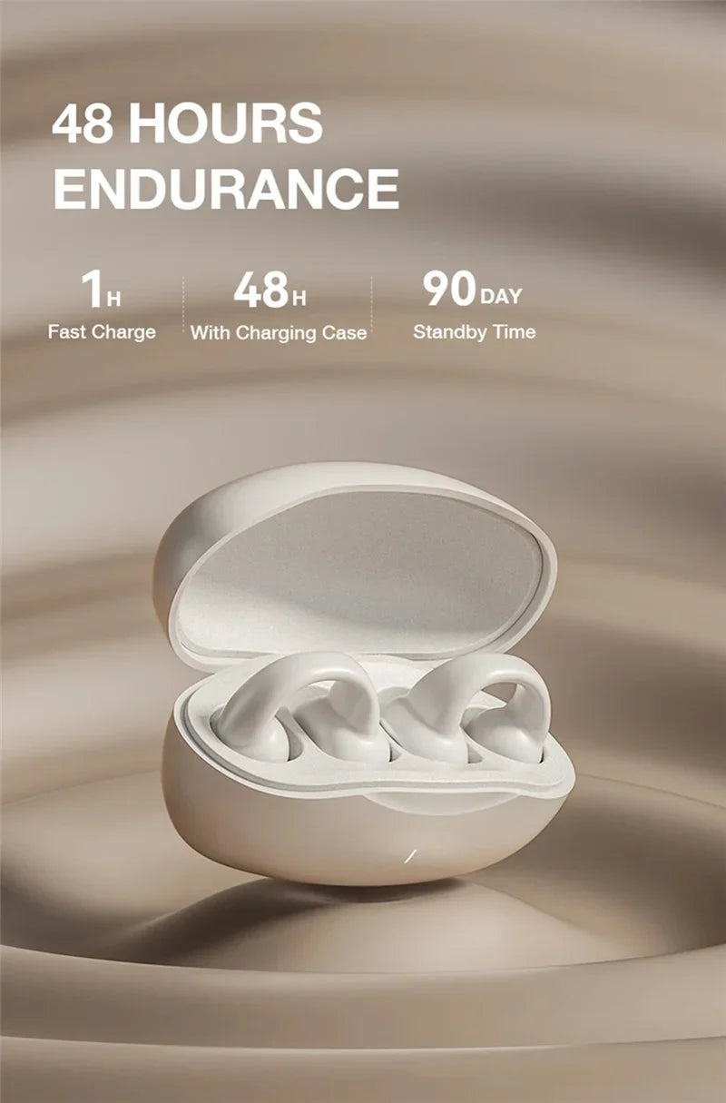 Earring Wireless Earbuds Bluetooth 5.3 Earphone Open Ear Headphones Air Conduction for Sport Running Painless Wearing Headset