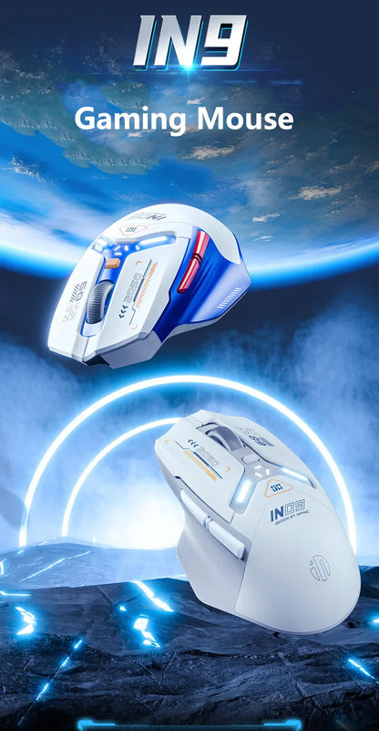 Inphic IN9 Wireless Gaming Mouse Rechargeable Ergonomics Bluetooth Mouse RGB Lighting Effect Desktop Computer Laptop Universal