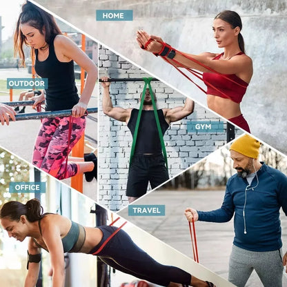 5~120lbs Fitness Resistance Band Boxing Agility Training Workout Gym Equipment Yoga Pilates Accessories Rubber Band Home Gym