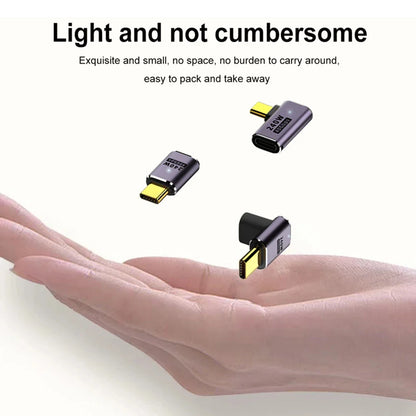NNBILI 5A Type-C OTG Adapter 240W Fast Charging Data Converter USB4.0 40Gbps Support 8K 60Hz USB C 90/180 Degree Elbow Adapter