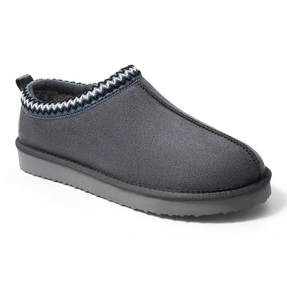 Crestar Winter Fuzzy Slippers For Women Outdoor Non-slip Fleece Lined Suede Fur Flat Slides Warm Comfy Plush House Cotton Shoes