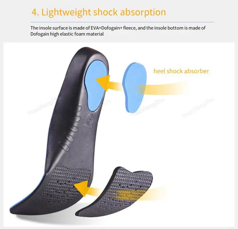 Arch Support Insole for Feet Men Women Orthopedic Insoles for Shoes Comfortable Shock-absorbing Inserts Sport Running Shoe Sole