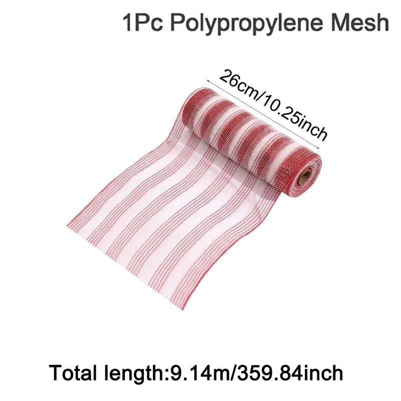 Christmas Crystal Gauze Ribbons 2024 Christmas Tree Decorations for Home Door Wreaths Navidad Noel Gifts Happy New Year 2025