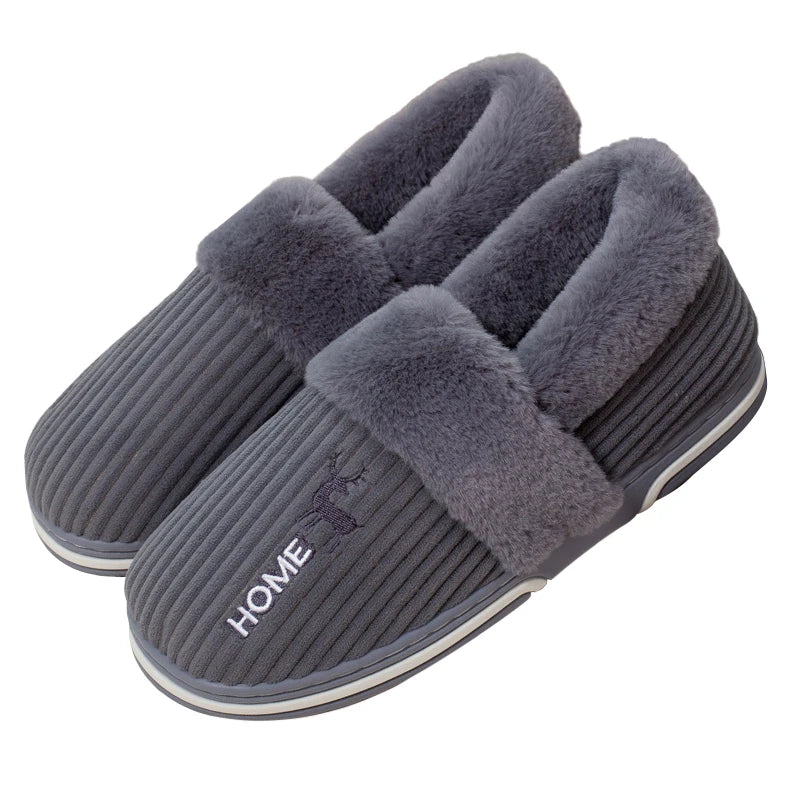 Eyriphy Winter Warm Plush Slippers Women Comfort Warm Cotton Shoes Soft Sole Indoor Outdoor Bedroom Slides Female Lovely Slipper