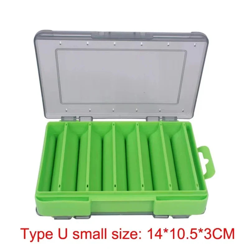 SHIQIAN Fishing Accessories Box U Size Wooden Shrimp Box Bait Box Storage Box VIB Minobo Climb Transparent