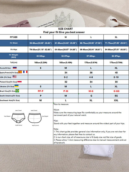 4PCS Women's Cotton Briefs Sexy Female Underpants Elasticity Comfortable Underwear Panties Lingerie S-XL  Solid Color Intimate