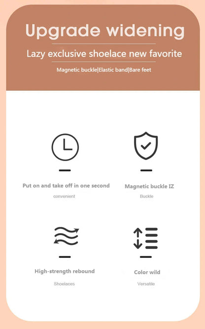 Magnetic Locking Shoelaces without ties Sneakers elastic laces  Children Adults Quick On/Off Shoelaces Shoe accessories 1 Pair