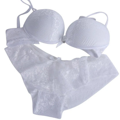 Women Sexy Lingerie Set Fashion Lace Lingerie Sets For Ladies Soild Color Bra Comfortable Intimates Underwear Suit Female