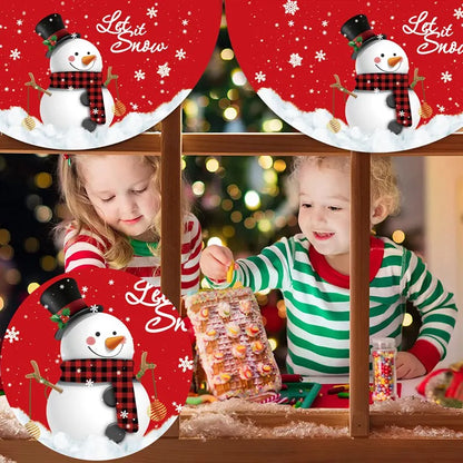 Christmas Fan-shaped Flag Banner Christmas Decoration for Home 2024 Christmas Ornament Xmas Navidad Noel Gift New Year 2025