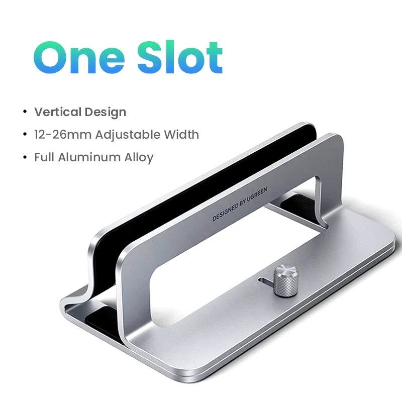 UGREEN Vertical Laptop Stand For MacBook Air Pro Triple Slots Aluminum Notebook Stand For MacBook Pro Tablet iPad Phone Holder