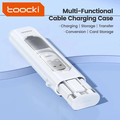 Toocki PD60W USB C To Type C Cable For iPhone 15 Pro Max 5 in 1 Cable Charging Case Set USB Adapter Cable For Samsung S23 Xiaomi