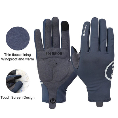 INBIKE Autumn Winter Thermal Bicycle Gloves Touch Screen Men Women MTB Road BikeGloves  Sports Fitness Outdoor Cycling Gloves