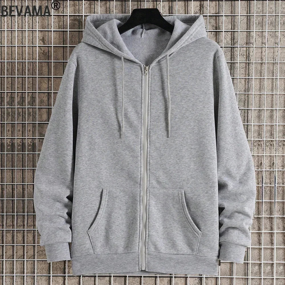 Men's Fleece Zip Up Hoodies Running Sports Sweatshirts Fashion Women Classic Casual Zipper Jackets Y2k Coats Hip Hop Streetwear