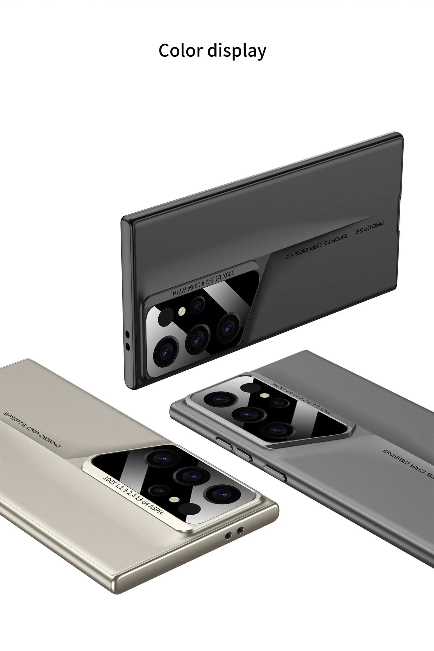 Ultrathin Blade Mecha Hard PC Matte Phone Case For Samsung Galaxy S24 S23 S22 Ultra Lens Protection Frosted Shockproof Cover