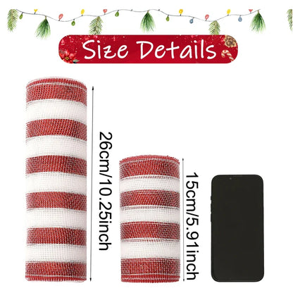 Christmas Crystal Gauze Ribbons 2024 Christmas Tree Decorations for Home Door Wreaths Navidad Noel Gifts Happy New Year 2025