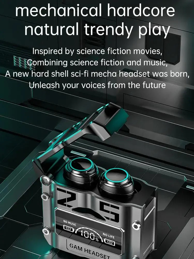 NEW M25 TWS Wireless Bluetooth-compatible 5.2 Headset Digital Reduction Earphone Noise Display Gaming Binaural for xiaomi iphone