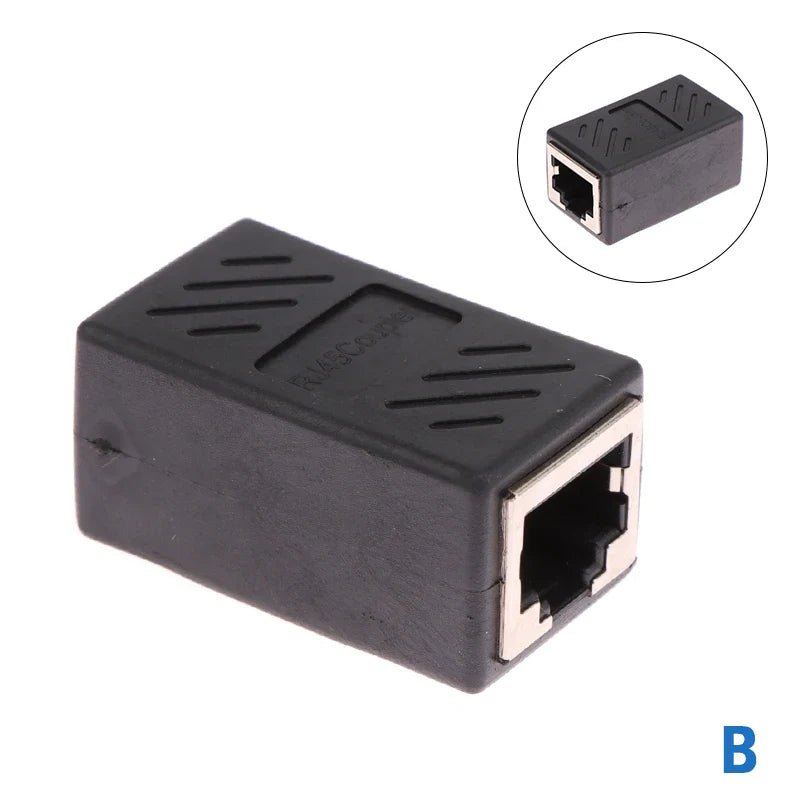RJ45 1 To 1/2 LAN Ethernet Network Cable Female Splitter Adapter Connector Splitter Extender Plug Network Tee Head Connection