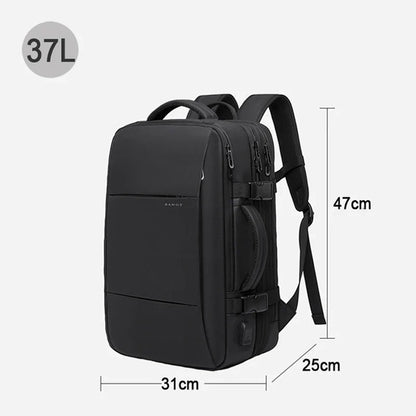 BANGE Aesthetic Men Business Backpack School Expandable USB Bag, Large Capacity 17.3 Laptop Waterproof Fashion Travel Backpack