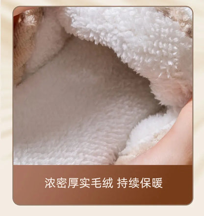 Cotton Slippers for Women Suitable for Spring Autumn Living Indoor Anti Slip Home Warm Home Couple Winter Furry Men Slippers