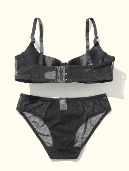 Beauwear Solid Color Lingerie Set for Women Small Size Padded Bra Set Push Up Underwear Set