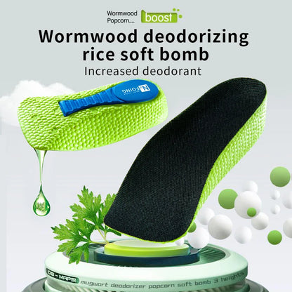 Memory Foam Height Increase Insoles for Men Women Shoes Flat Feet Arch Support Orthopedic Insoles Sneakers Heel Lift Shoe Pads