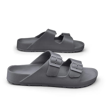 Summer Adjustable Soft Slides Slippers For Men Flat EVA Slippers Lightweight Anti Slip Slippers Size 35-47 48 49  Dropshipping