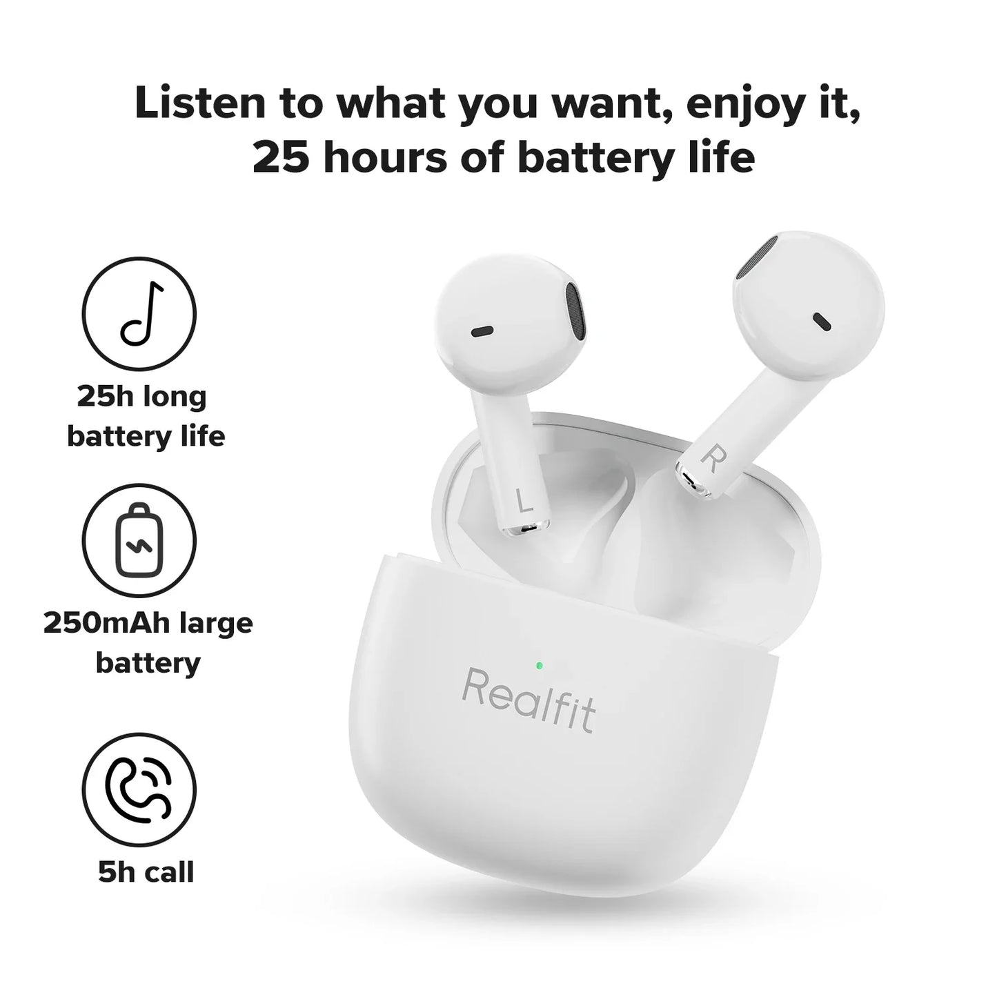 Realfit F1 Bluetooth Earphone Excellent HIFI Quality TWS Wireless Earbuds Wholesale for realme xiaomi