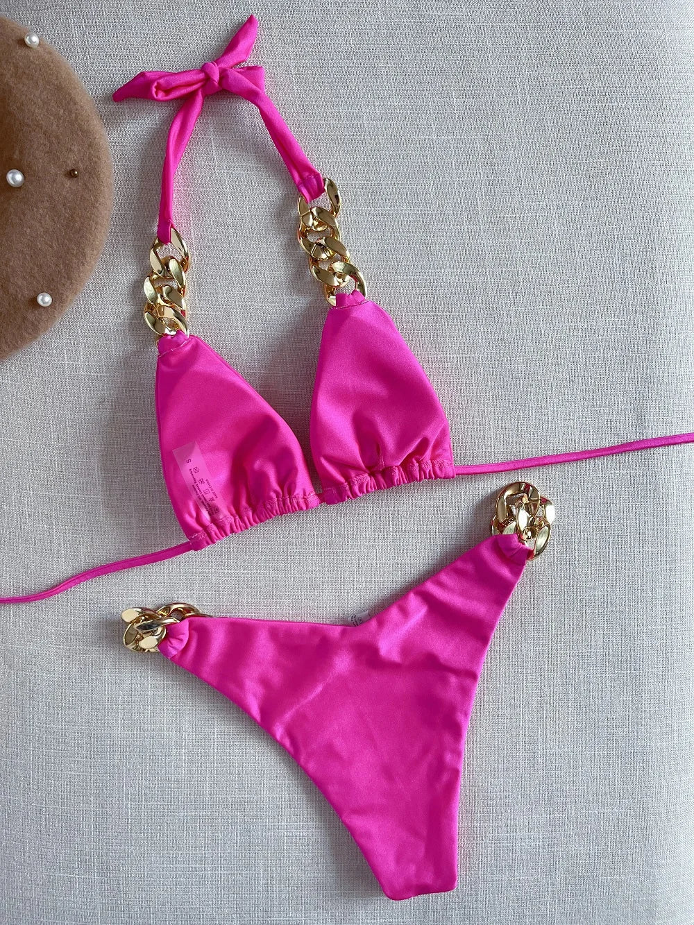 RUOTONGSEPT New Sexy Bikini 2023 Triangle Bathing Suit for Women Brazilian  Bikini Set 2-piece Halter Swimwear Push Up Swimsuit