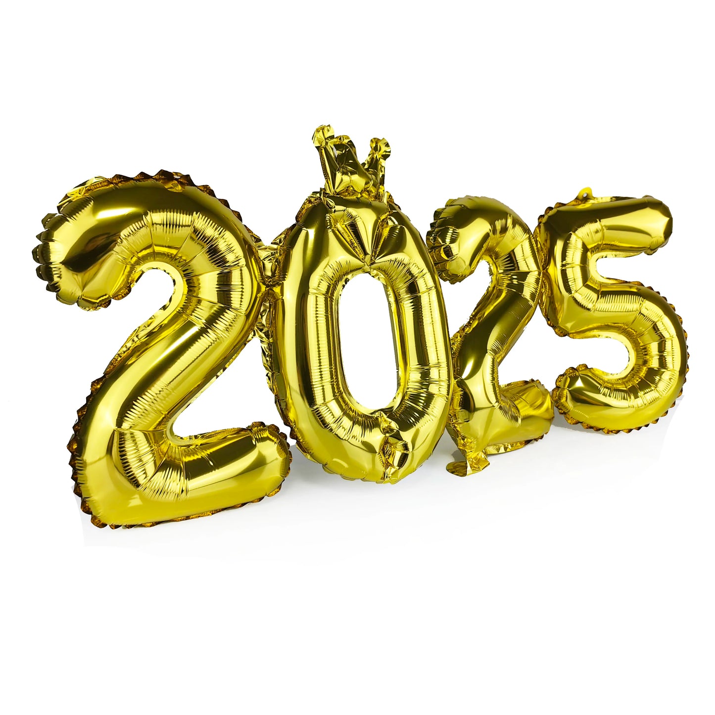Happy New Year 2025 Balloons Gold Number 2025 Foil Balloons Happy New Year Letters Balloon Banner Gold New Years Eve Party Decor
