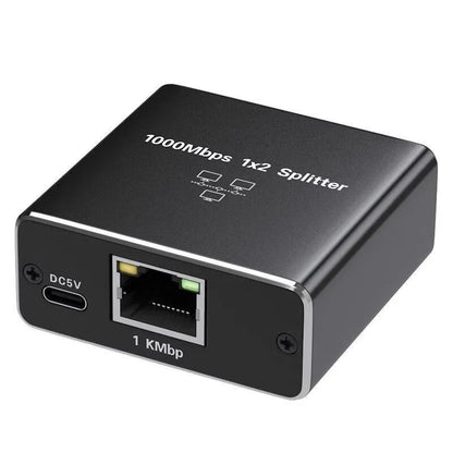 1 IN 2 Network Splitter 1000Mbps RJ45 Adapter Gigabit Converter Internet Ethernet 8P8C Extender Plug Extension