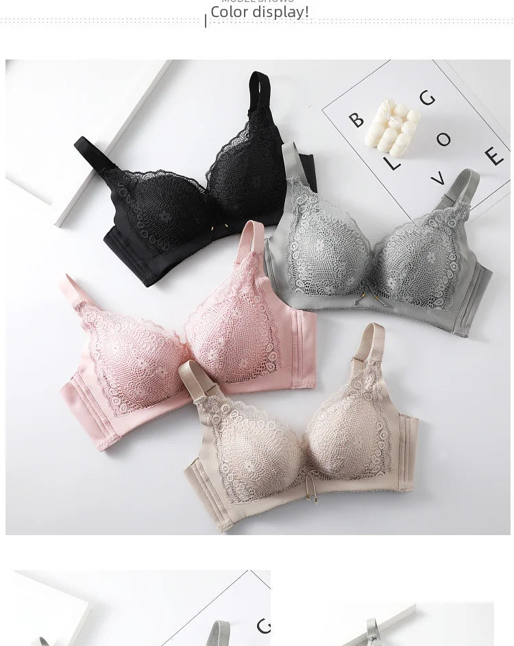 8cm Thickened Non-empty Cup Underwear Small Chest Gather Anti-sagging Hand-cup Bra Adjustable Bra Women