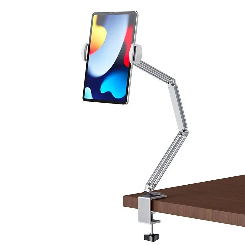 Desk Bed Tablet Stand Adjustable for 4-12.9 Inches Mobile Phones Tablets Aluminum Arm Mount Support for iPad Pro Mini Xiaomi Tab