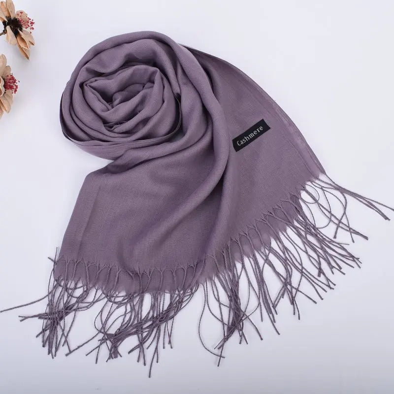 Leather Powder Autumn and Winter New Solid Color Scarves Wholesale for Men and Women 120g Single Color Headband Shawl