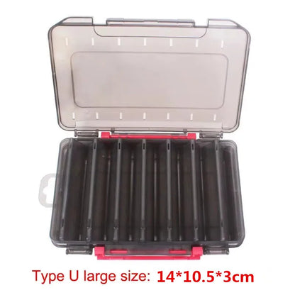 SHIQIAN Fishing Accessories Box U Size Wooden Shrimp Box Bait Box Storage Box VIB Minobo Climb Transparent