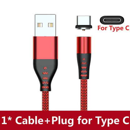 AUFU LED Magnetic USB Charging Cable USB Type C Phone Cable Magnet Phone Charger Micro USB For iPhone 11 12 Pro Max For Xiaomi