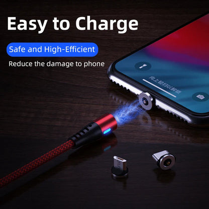 AUFU LED Magnetic USB Charging Cable USB Type C Phone Cable Magnet Phone Charger Micro USB For iPhone 11 12 Pro Max For Xiaomi