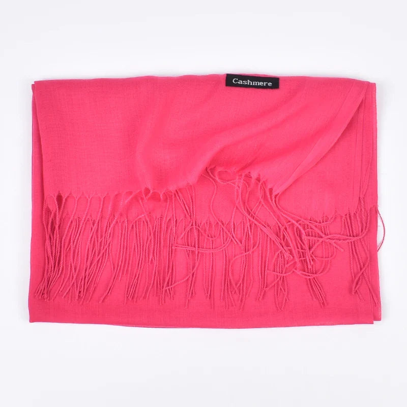 Leather Powder Autumn and Winter New Solid Color Scarves Wholesale for Men and Women 120g Single Color Headband Shawl