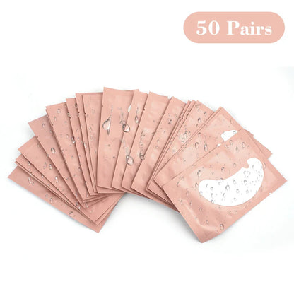 50pairs Eye Pads For Eyelash Extension Hydrogel Patches For Eyelashes U Shaped Gel Pads Lashes Extension Supplies Patches Makeup