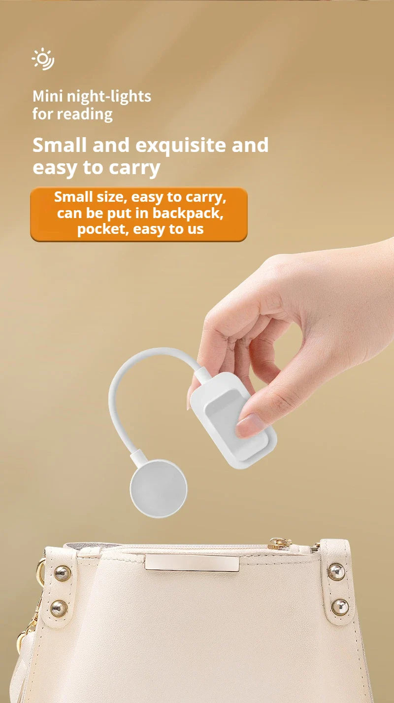 Portable LED Book Lights Eye Protection Night Light Mini 360°Clip-On Desk Reading Battery Lamp Travel Bedroom