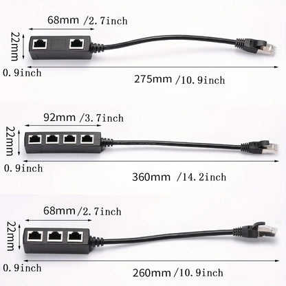 Ethernet Splitter, RJ45 1 Male to 4 x Female LAN Ethernet Splitter Adapter Cable Suitable Super Cat5,Cat5e,Cat6,Cat7 LAN Adapter