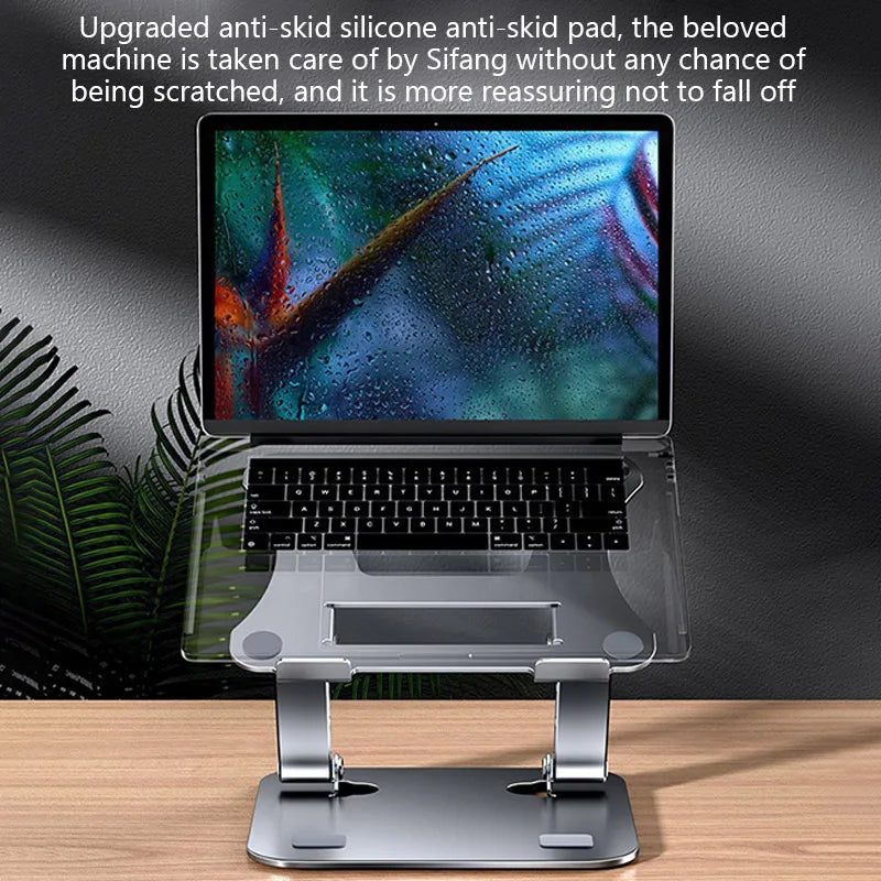 PANTXIKE Laptop Stand Foldable Aluminum Alloy Portable Notebook Stand 10-17 Inch Macbook Air Pro Computer Bracket Laptop Holder