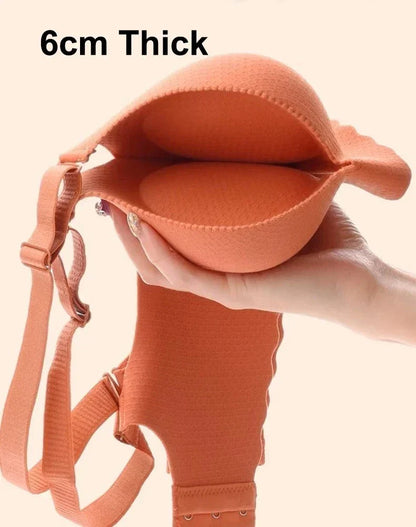 2025 New Extreme Push Up Bra 8cm Pads Small Bust Double Cup Padding Wireless Adjustable Plunge Bra Seamless Lift & Natural Shape