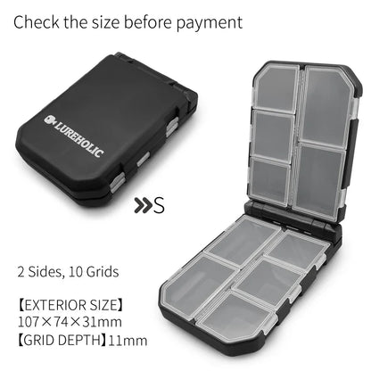 LUREHOLIC Fishing Tackle Boxes for Lure Accessories Storage Snap, Swivel, Jig Head, Hooks, Aji Lure Baits,Tungsten Weights, etc